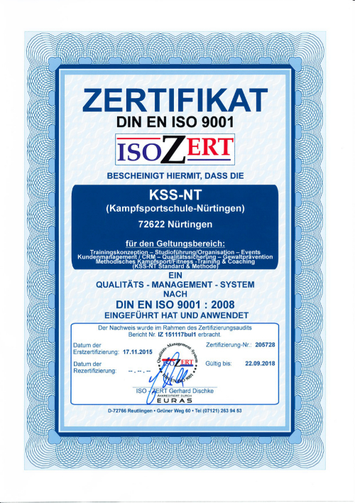 KSS-NT-ISO-Zertifikat