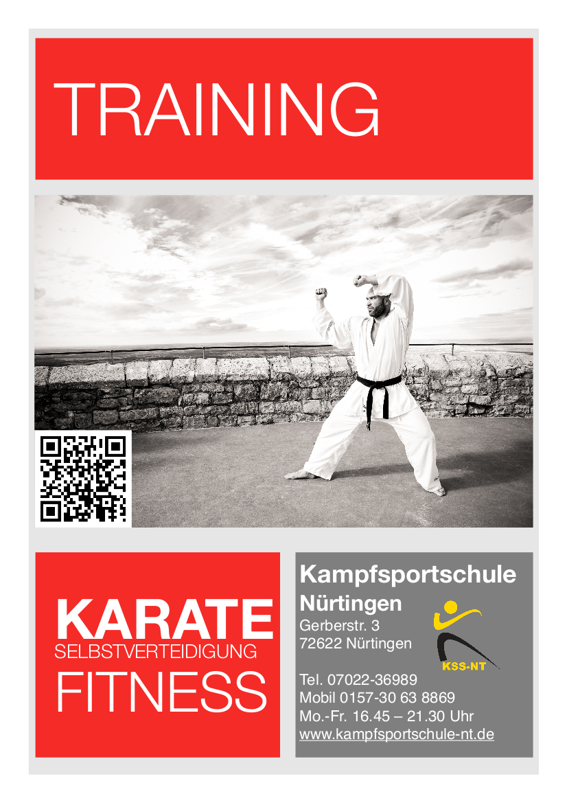 Kampfsportschule Nürtingen Flyer zum Download