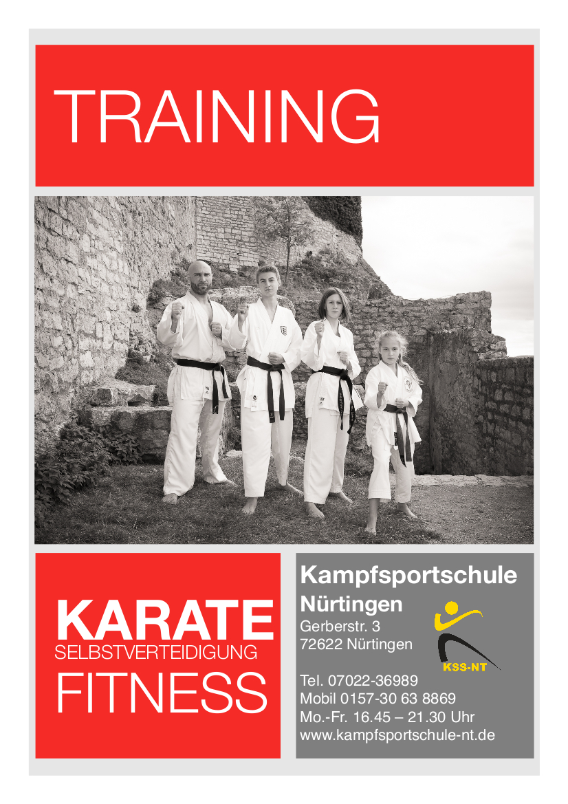 Kampfsportschule Nürtingen Flyer zum Download